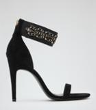 Reiss Albemarle - Womens Embellished Heeled Sandals In Black, Size 3