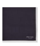 Reiss Alform - Piped Pocket Square In Blue, Mens