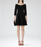 Reiss Kitty - Womens Off-the-shoulder Dress In Black, Size 6