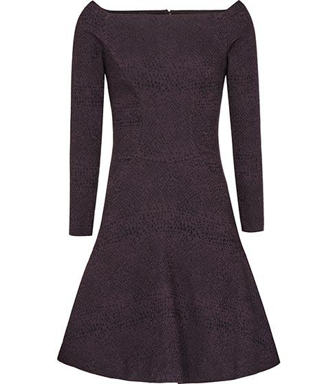 Reiss Tinsel Jacquard Fit And Flare Dress