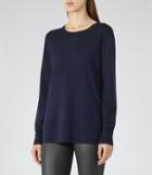 Reiss Clover - Round-neck Jumper In Blue, Womens, Size 0