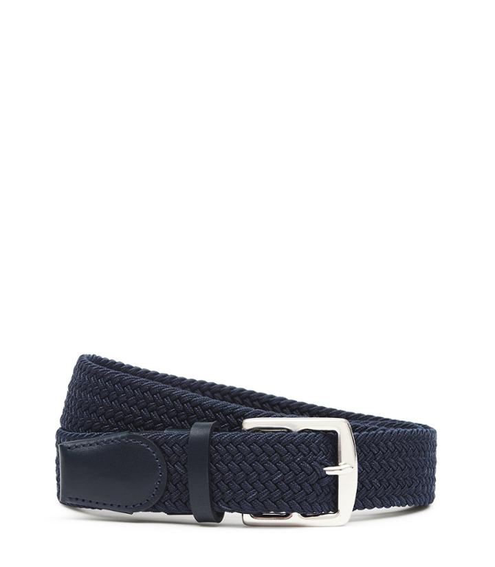 Reiss Elmont - Woven Belt In Blue, Mens, Size 32