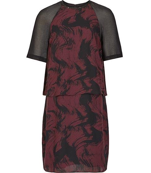 Reiss Dawn Printed Tier Dress