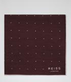 Reiss Higgs - Mens Dotted Pocket Square In Red, Size One Size