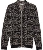 Reiss Cleveland - Mens Jacquard Weave Cardigan In Black, Size Xs