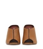 Reiss Marcel - Peep-toe Block Heel Mules In Brown, Womens, Size 5