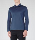 Reiss Elmore - Mens Mercerised Cotton Polo In Blue, Size Xs