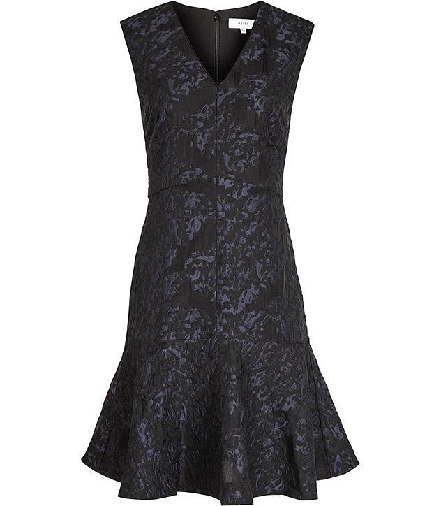 Reiss Saffy - Womens Jacquard Dress In Blue, Size 4