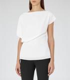 Reiss Sanna - Womens Asymmetric Top In White, Size 6