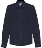 Reiss Trixie - Mens Pique Cotton Shirt In Blue, Size Xs
