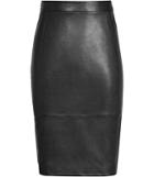 Reiss Avril - Womens Leather Panel Skirt In Black, Size 4