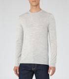Reiss Hart - Mens Merino Crew Neck Jumper In Grey, Size S