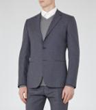 Reiss Kamara B - Mens Wool Slim Blazer In Blue, Size 36