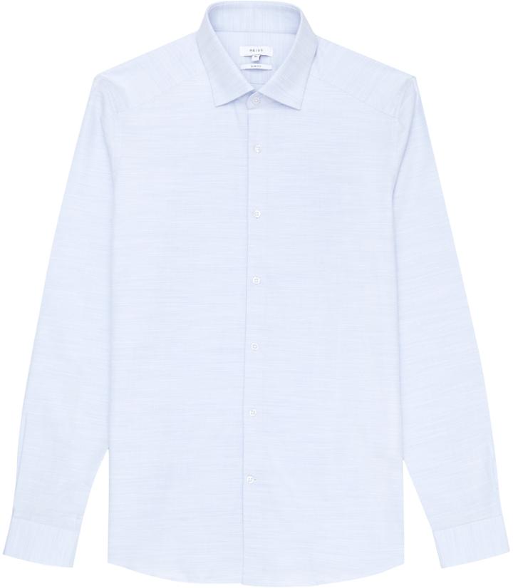 Reiss Shane - Mens Cotton And Linen Shirt In Blue, Size Xs