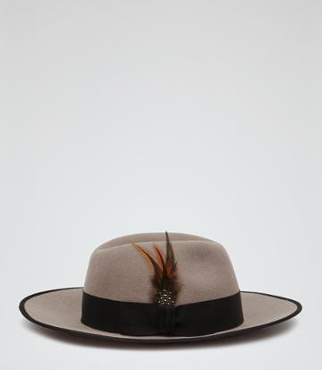 Reiss Salma - Womens Christys Fedora In Grey, Size M
