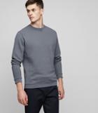 Reiss Fenton - Brushed Cotton Sweatshirt In Blue, Mens, Size M