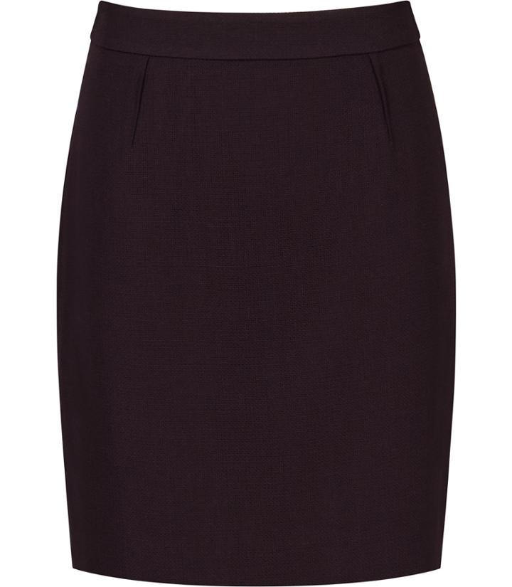 Reiss Camila Skirt - Womens Textured Pencil Skirt In Blue, Size 4