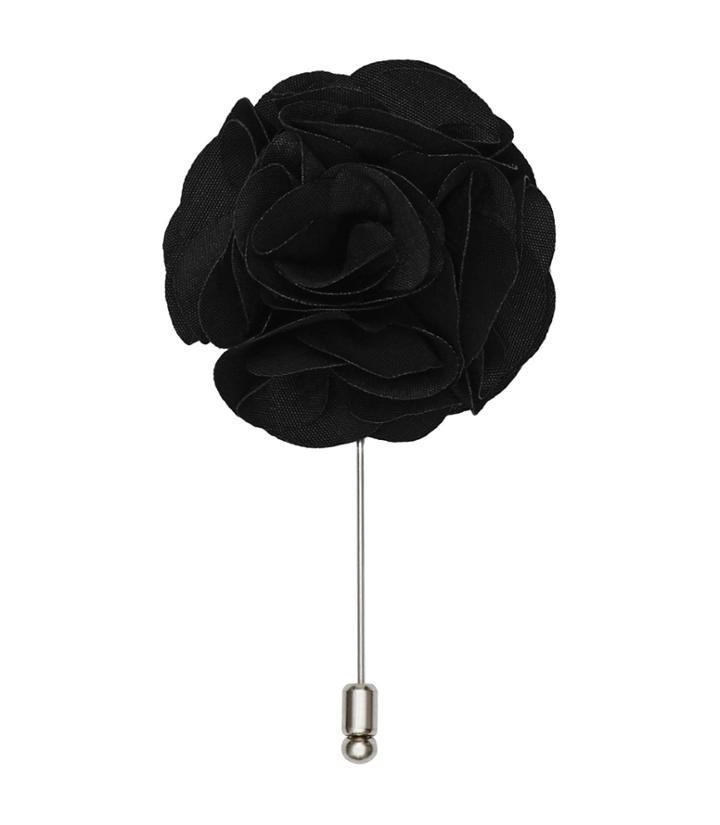 Reiss Piani - Mens Flower Dress Pin In Black, Size One Size