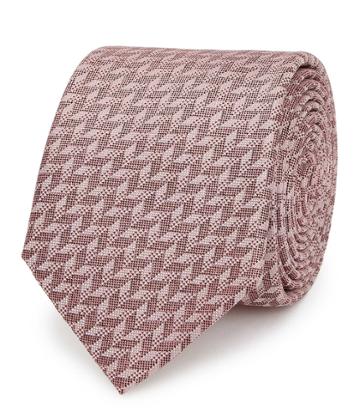 Reiss Senta - Mens Herringbone Silk Tie In Red, Size One Size