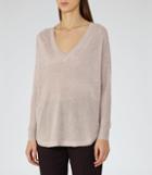 Reiss Bless - Womens Metallic Jumper In Red, Size S