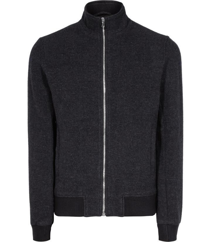 Reiss Reggie - Mens Wool Zip Jacket In Blue, Size Xs