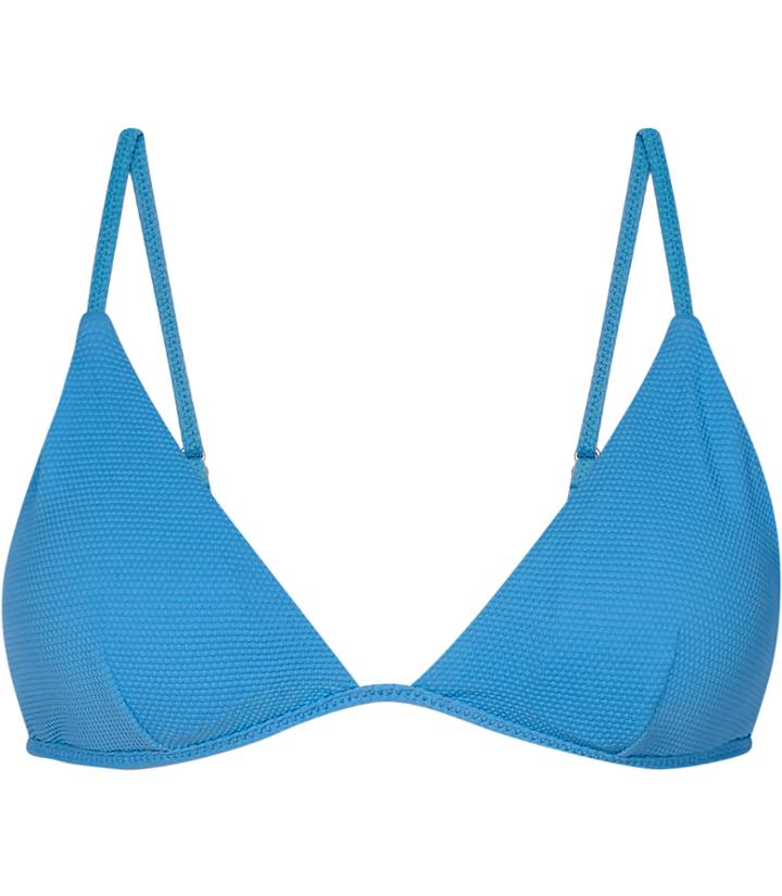 Reiss Gisele T - Womens Triangle Bikini Top In Blue, Size Xs