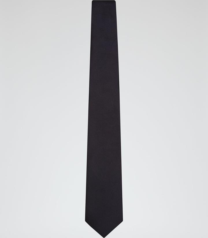 Reiss Alfie - Mens Textured Silk Tie In Blue, Size One Size