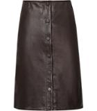 Reiss Penelope Button-front Leather Skirt