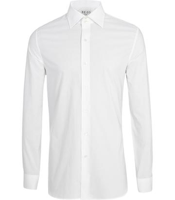 Reiss Zinc High Collar Slim Fit Shirt
