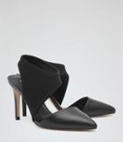 Reiss Atlas - Womens Leather And Neoprene Shoes In Black, Size 5