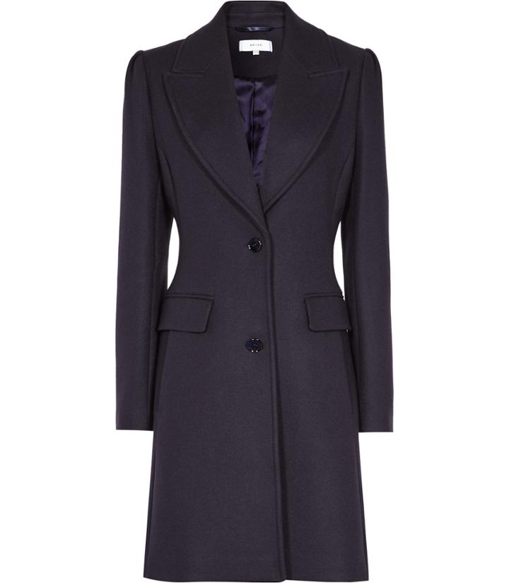 Reiss Tamara - Womens Tailored Coat In Blue, Size 4