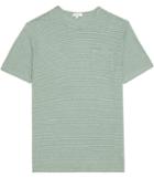 Reiss Tropics - Mens Linen Mix T-shirt In Blue, Size Xs