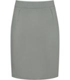 Reiss Camila Skirt - Womens Textured Pencil Skirt In Green, Size 10
