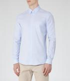 Reiss Ainslee - Mens Cotton Oxford Shirt In Blue, Size Xs