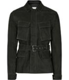 Reiss Universe - Mens Suede Belted Jacket In Green, Size M