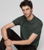 Reiss Manor - Knitted Polo Shirt In Green, Mens, Size S
