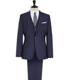 Reiss Pisa - Mens Peak Lapel Suit In Blue, Size 36