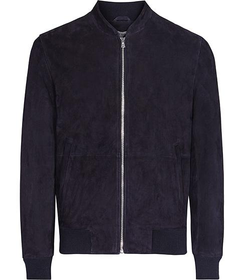 Reiss Sussex Suede Bomber Jacket