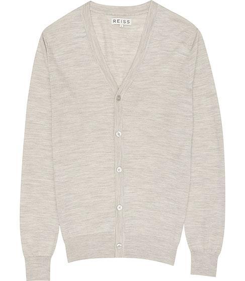Reiss Walter Mercerised Merino Cardigan
