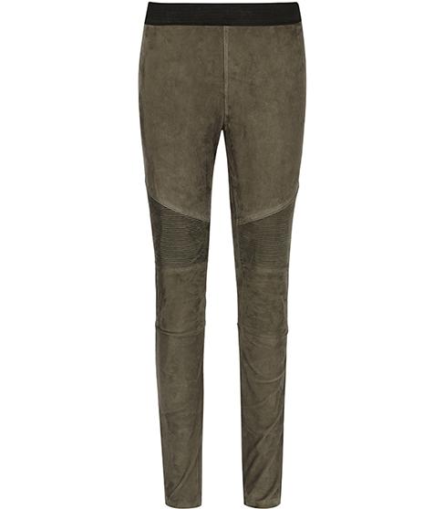 Reiss Felice Suede Leather Biker Leggings