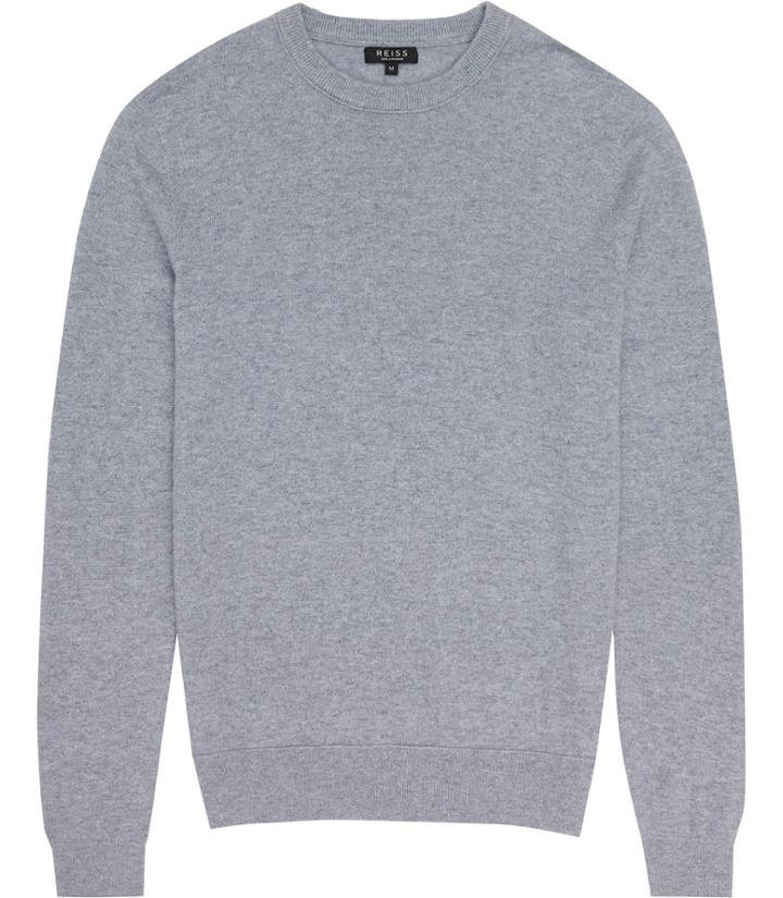 Reiss Hamilton - Mens Cashmere Crew-neck Jumper In Blue, Size Xs