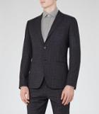 Reiss Hank B - Checked Slim Blazer In Blue, Mens, Size 36