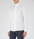 Reiss Etienne - Mens Polka Dot Shirt In White, Size Xs