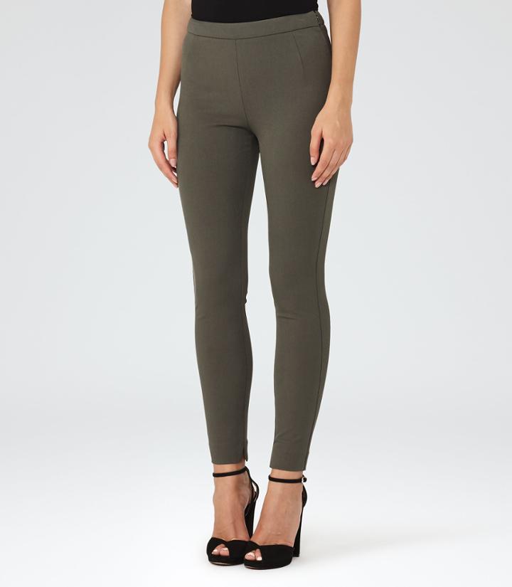 Reiss Tyne - Super-skinny Tailored Trousers In Brown, Womens, Size 0
