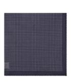 Reiss Walker - Mens Houndstooth Pocket Square In Grey, Size One Size