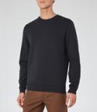 Reiss Gerry - Mens Stitch Quilt Sweatshirt In Blue, Size Xs
