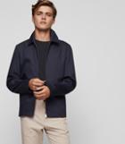 Reiss Parisian - Twill Zip Jacket In Blue, Mens, Size Xs