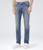Reiss Watergate - Mens Slim-fit Washed Jeans In Blue, Size 28