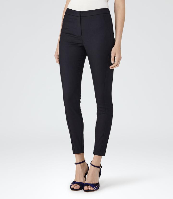 Reiss Darla - Womens Skinny Tailored Trousers In Blue, Size 4