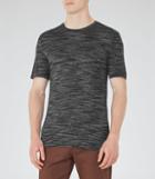Reiss Fordon - Mens Flecked Crew-neck T-shirt In Grey, Size Xs